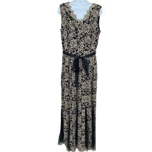candalite | Dresses | Candalite Womens White Vneck Sleeveless Floral Lace  Maxi Dress Mp | Poshmark